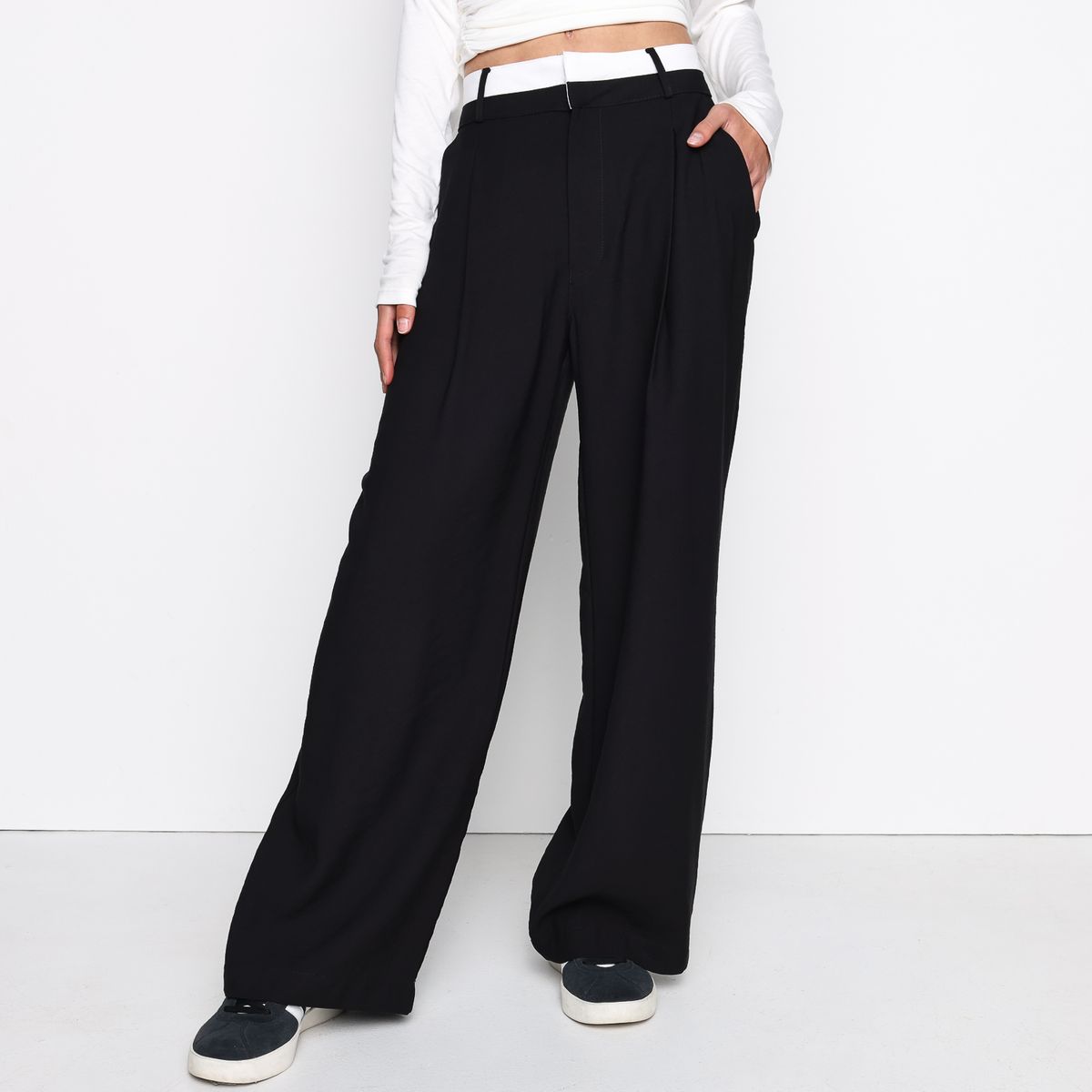 SYBILLA - Pantalon Recto Mujer Tiro Alto Sybilla