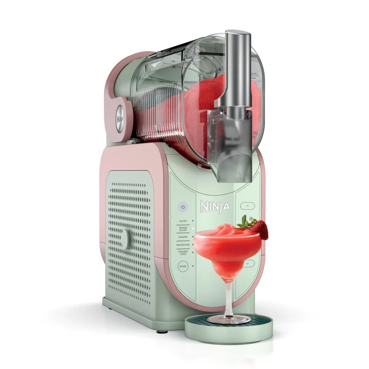 NINJA - Máquina de bebidas congeladas Slushi Ninja I 5 funciones color Matcha y fresa FS301MTPK. Recipiente de 2,5L