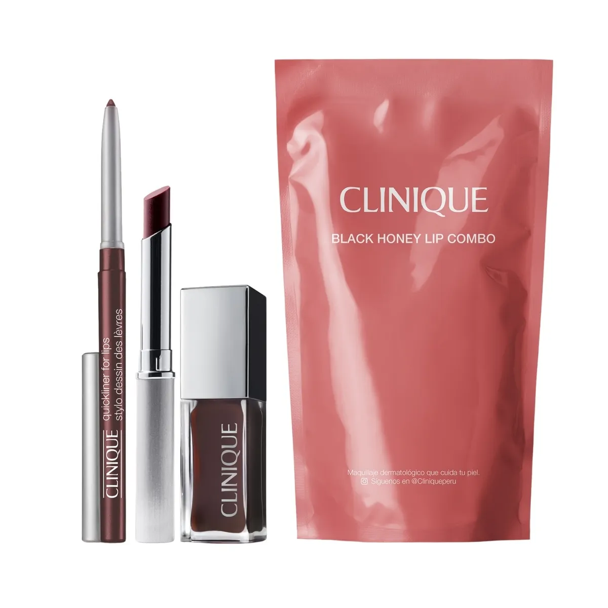 CLINIQUE - Set Labial Lip Combo Nude Honey Clinique incluye: 3 Productos