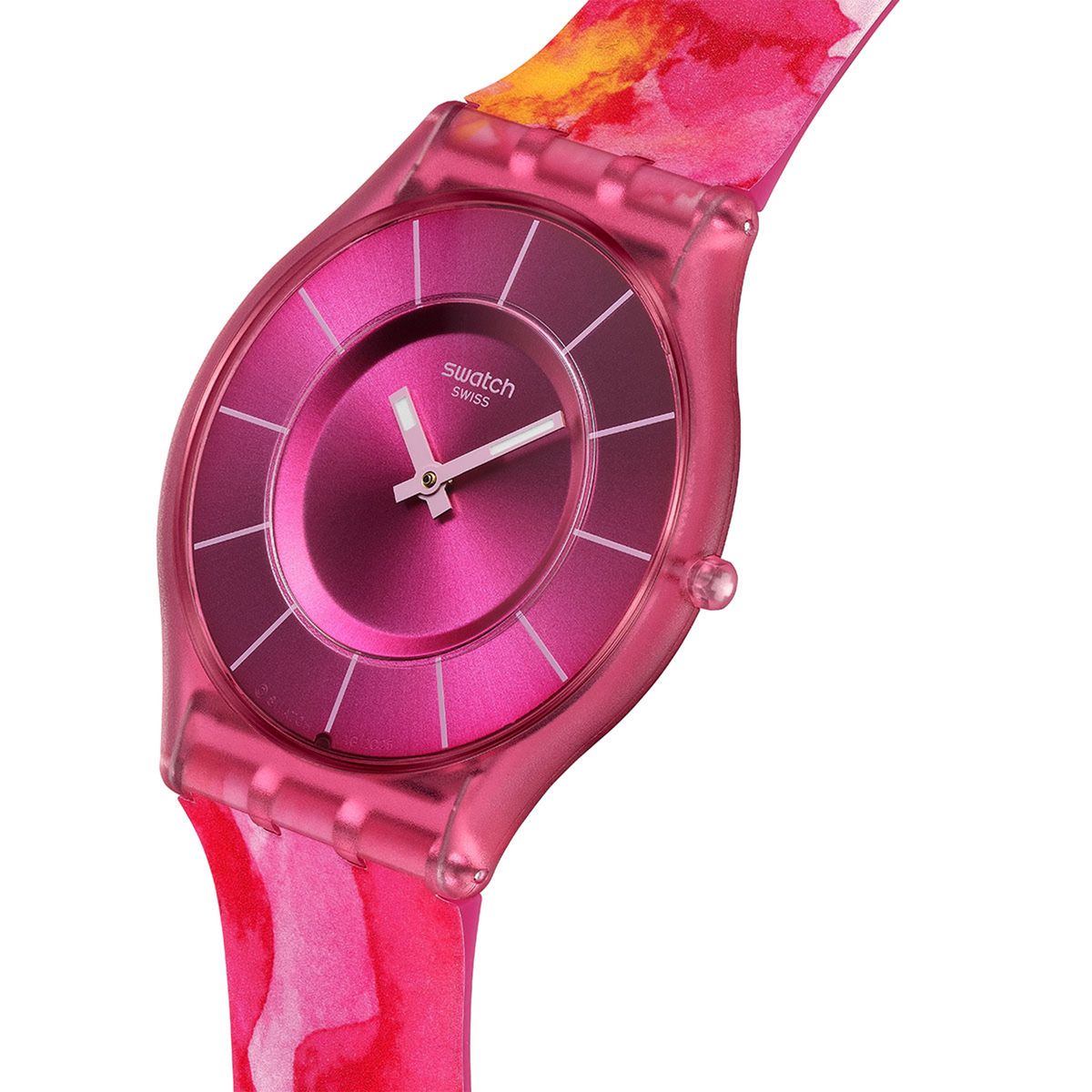 SWATCH - Reloj Swatch Unisex Paradise Petals. Reloj Silicona Rosado Ss08P113
