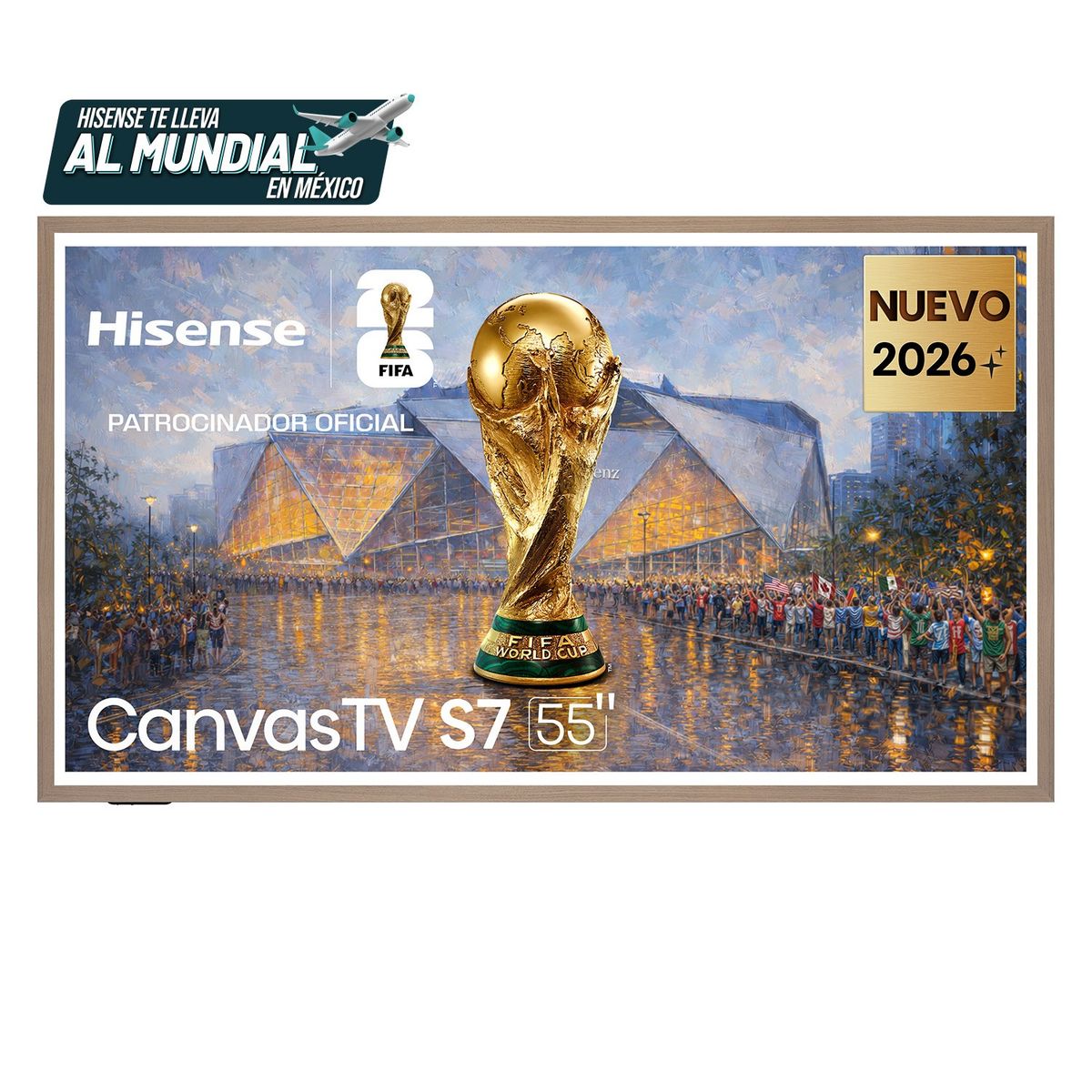 HISENSE - Televisor Hisense | 55 Pulgadas | Hi-QLED CanvasTV | 55S7SG