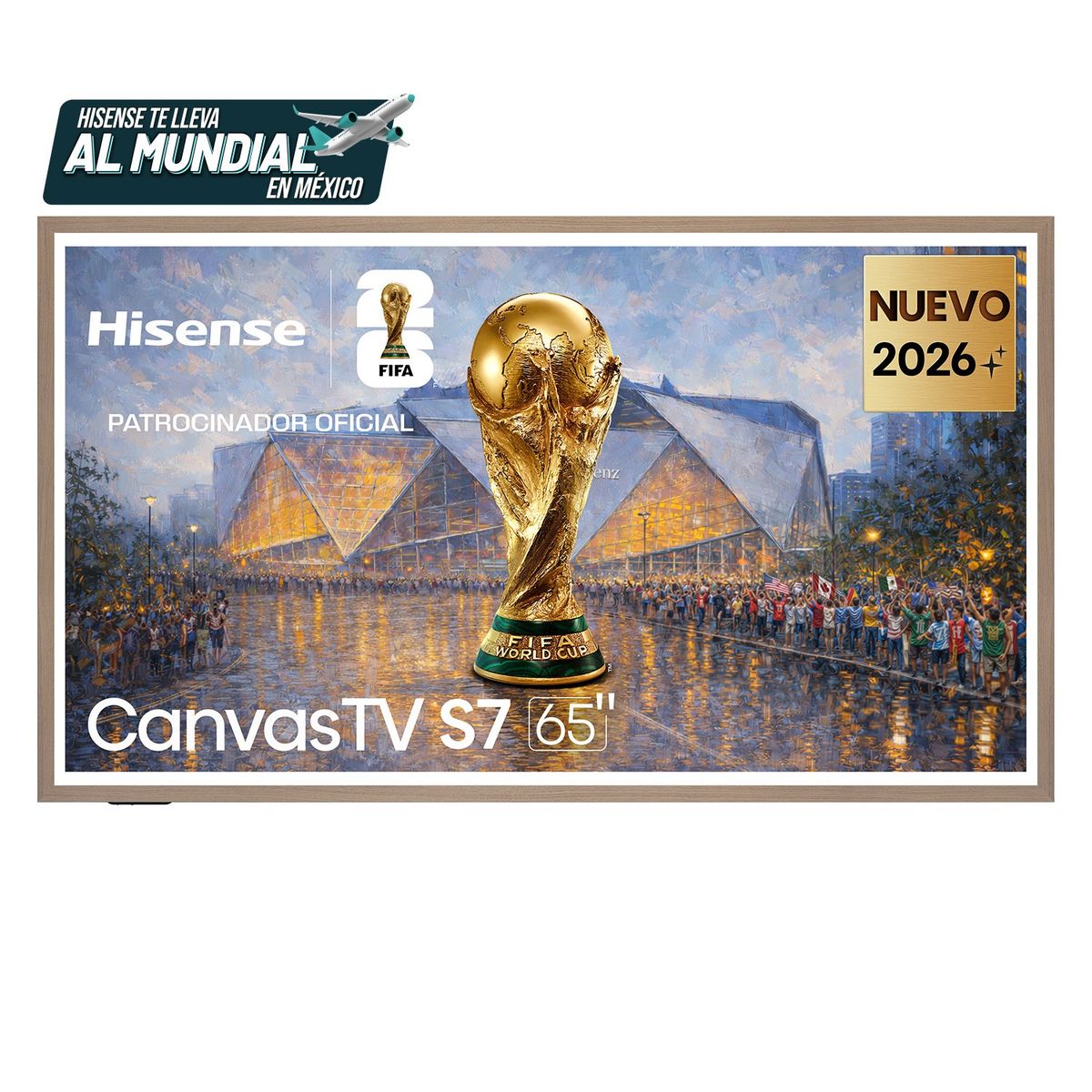 HISENSE - Televisor Hisense | 65 Pulgadas | Hi-QLED CanvasTV | 65S7SG