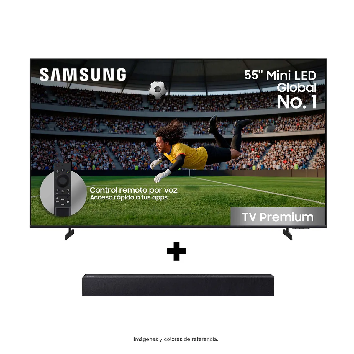 SAMSUNG - Televisor I Samsung  I 55 Pulgadas I 4K I Mini LED I 75H + BARRA