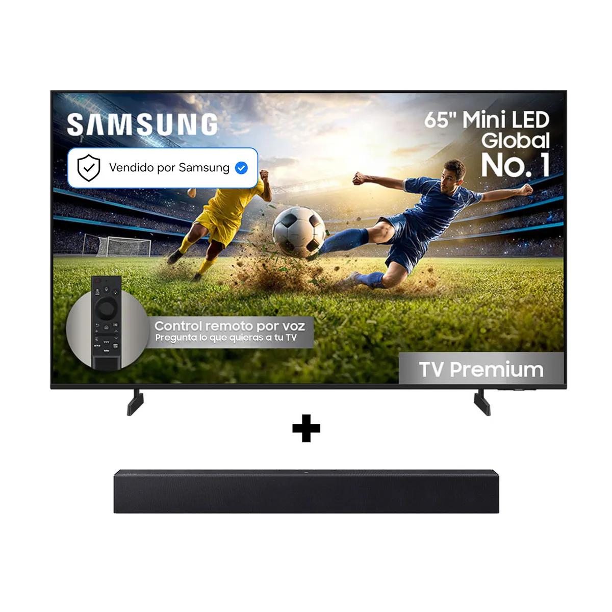 SAMSUNG - Televisor I Samsung  I 65 Pulgadas I 4K I Mini LED I 75H + BARRA