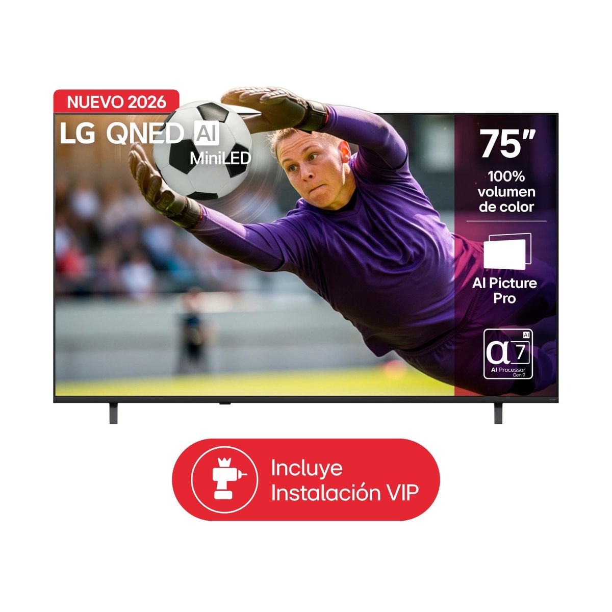 LG - Televisor LG 75 pulgadas|4K UHD QNED MiniLED|75QNED70BSA|Incluye AI Magic Remote
