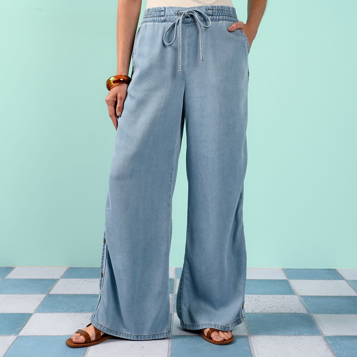 BASEMENT - Jean Wide leg Mujer Basement