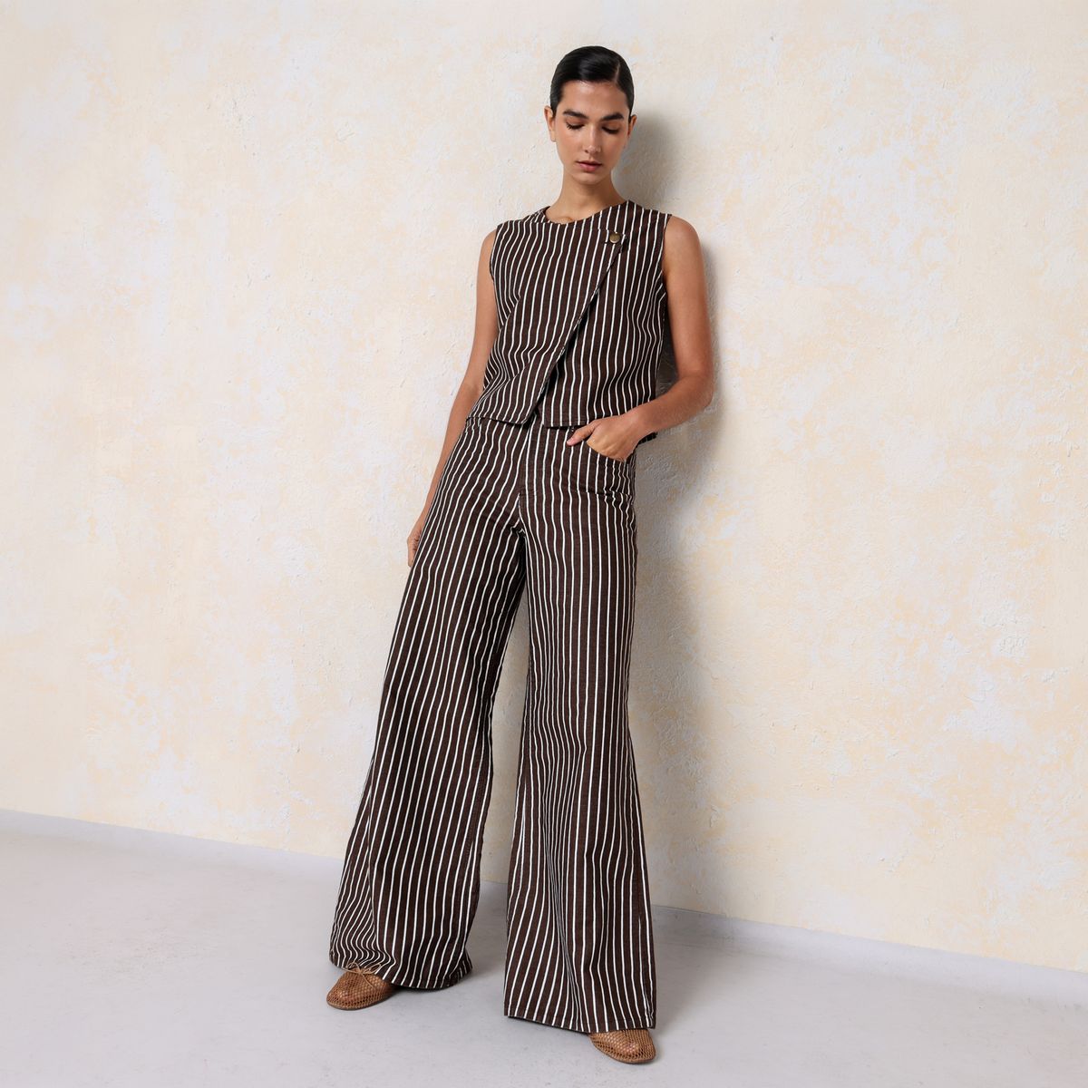 BASEMENT - Jean Wide leg Mujer de Algodón Basement