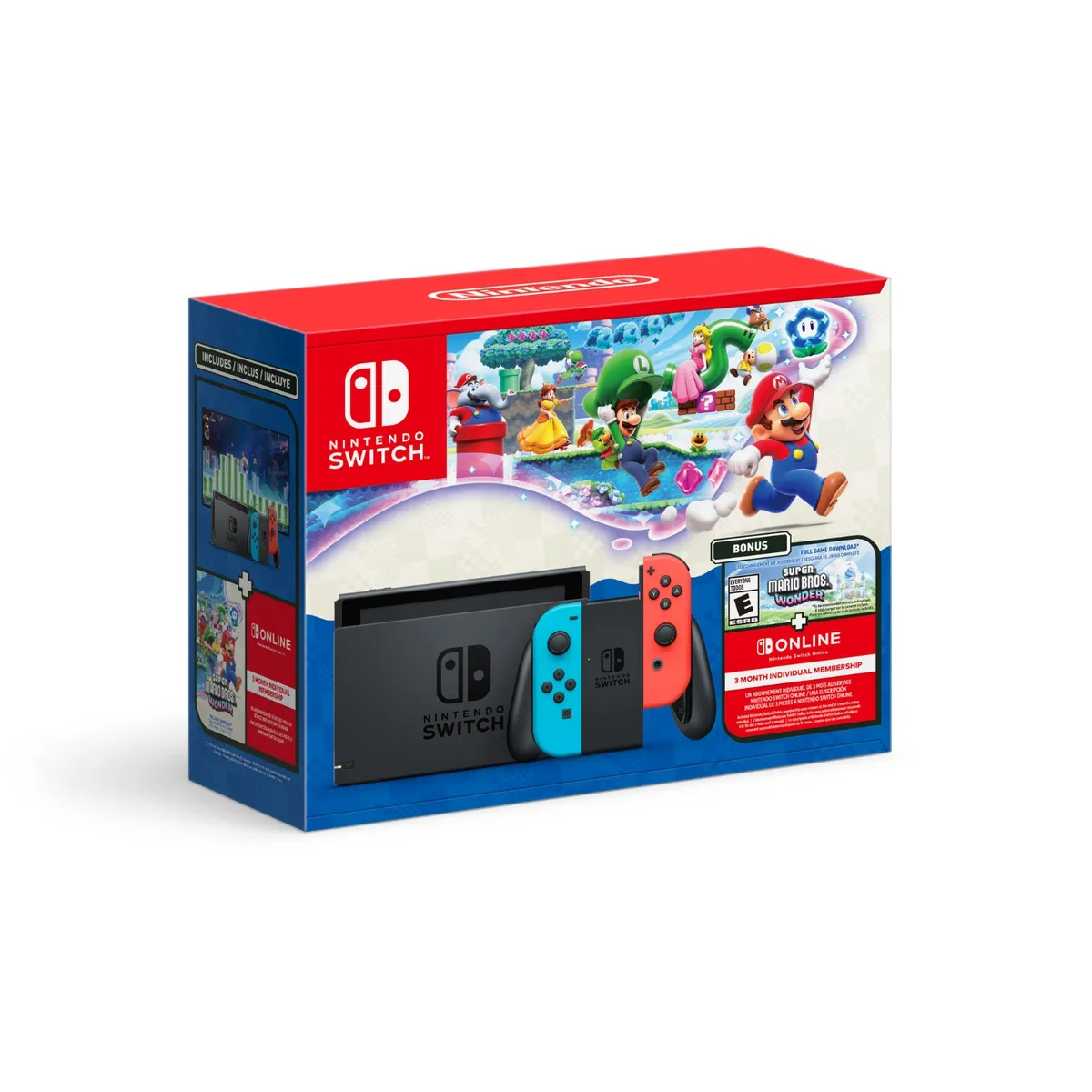 NINTENDO - Nintendo Switch + Super Mario Bros Wonder + 3mo NSO 32 GB