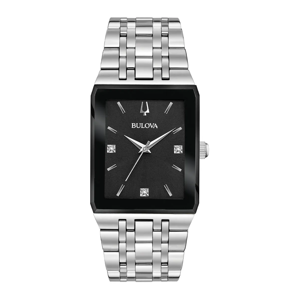 BULOVA - Reloj Bulova Hombre Cuádruple. Reloj Acero Inoxidable Plateado 96D145