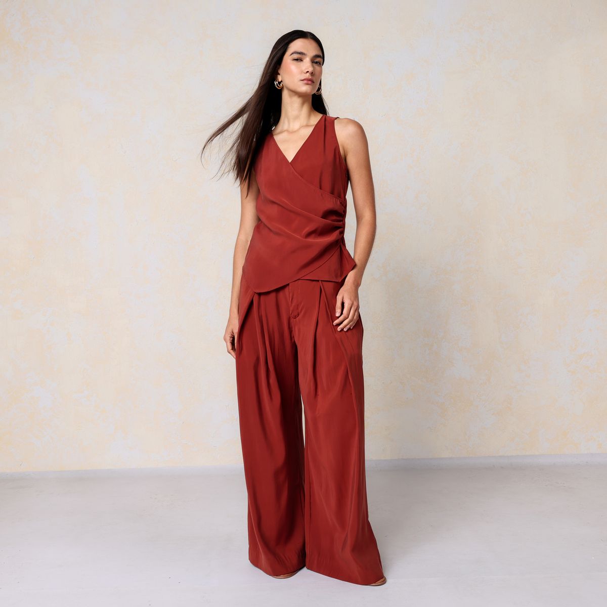 BASEMENT - Pantalón Wide leg Mujer Basement