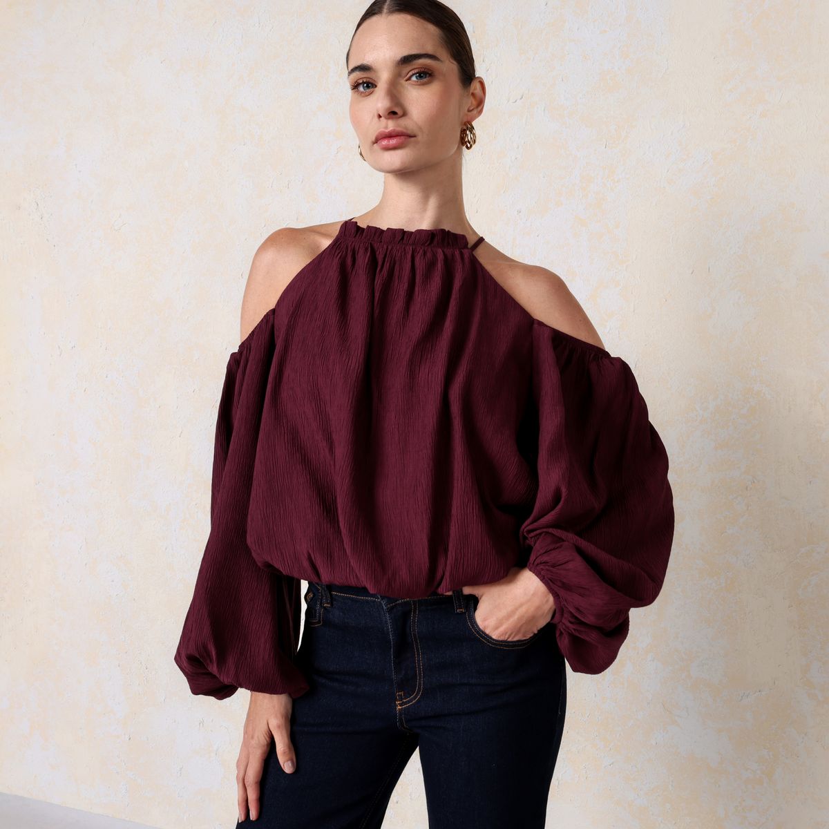 BASEMENT - Blusa Mujer Manga larga Basement