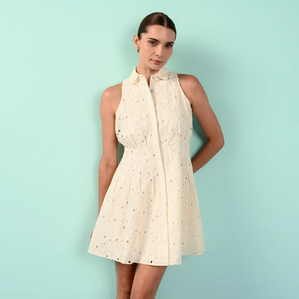 BASEMENT - Vestido Mujer Mini Casual de Algodón Basement