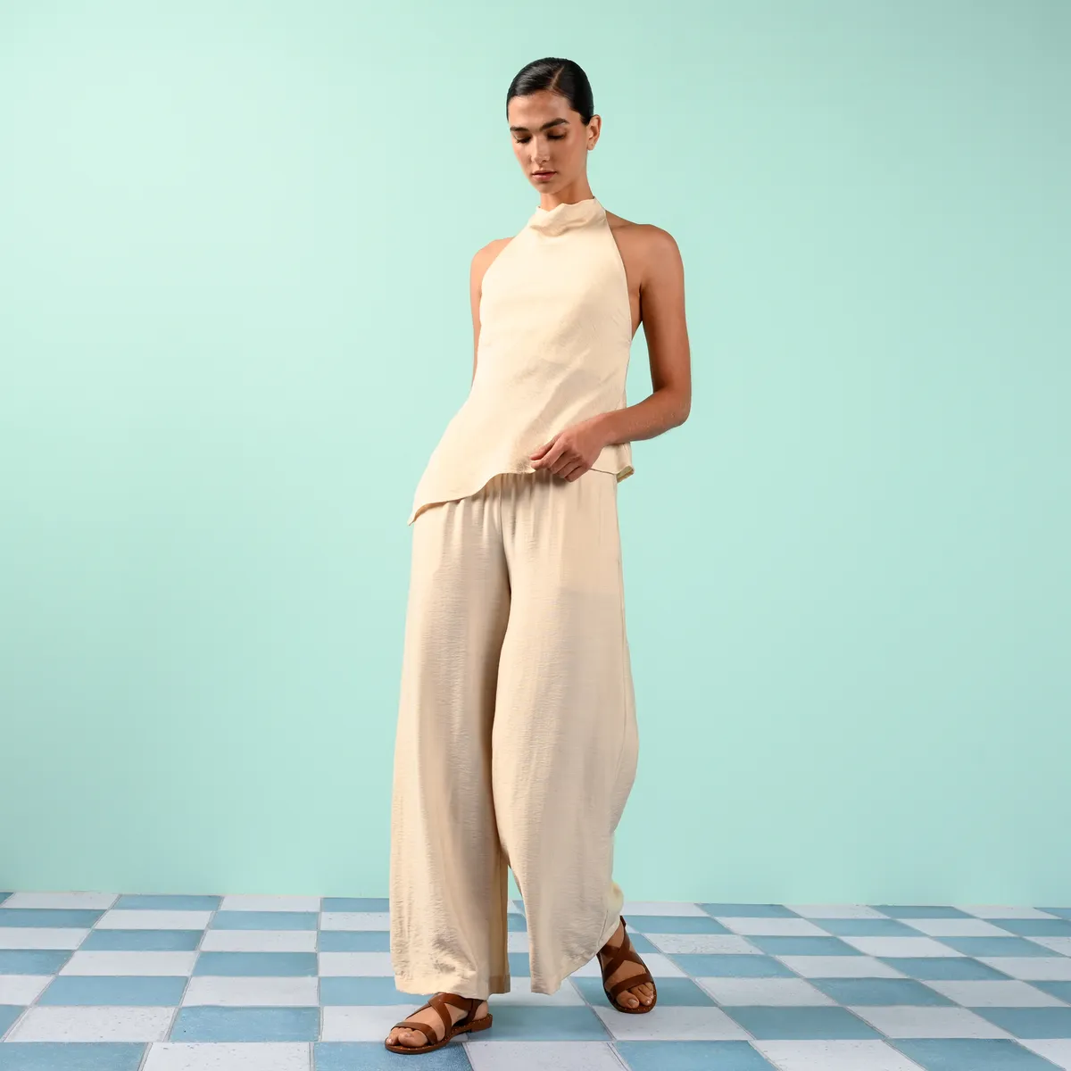 BASEMENT - Pantalón Wide leg Mujer Basement