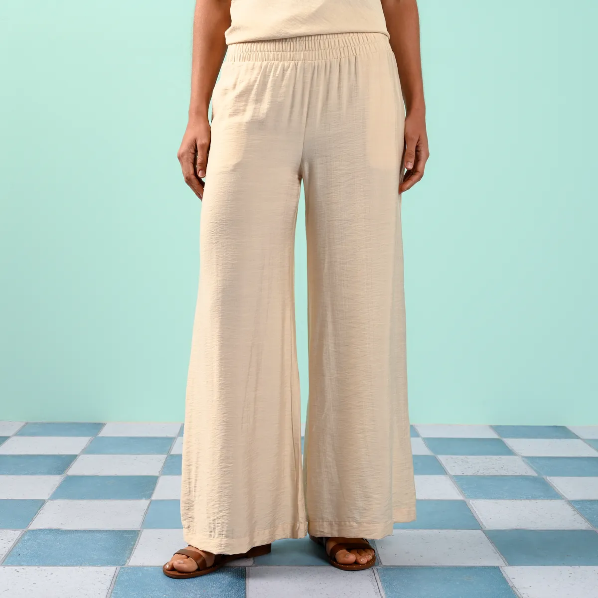 BASEMENT - Pantalón Wide leg Mujer Basement