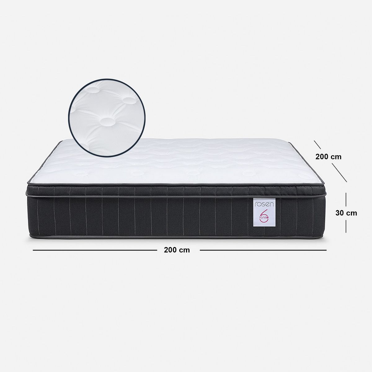 ROSEN - Colchon King Firme Resorte Pocket Colchon-New Sty Plus 6-200X200 Rosen