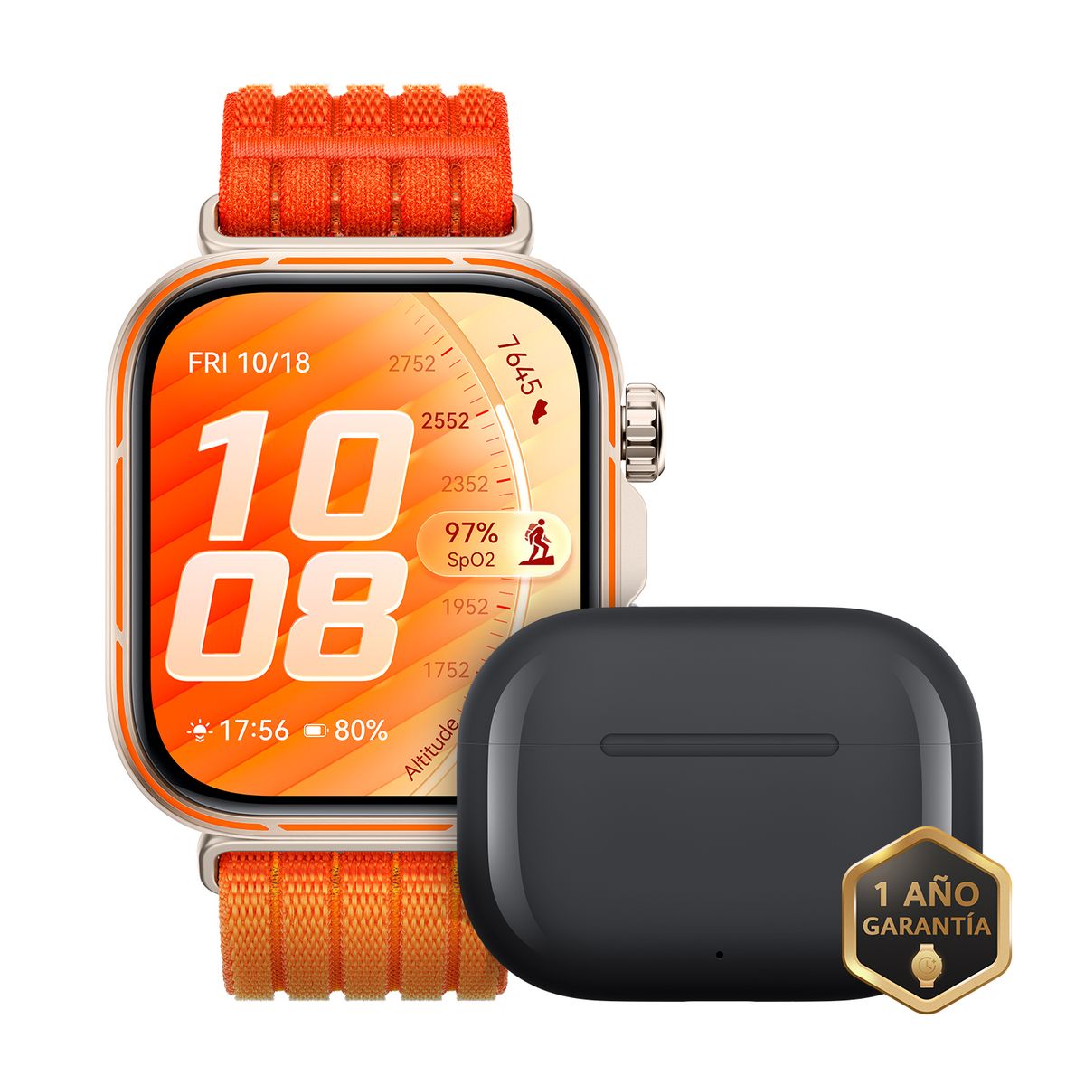 HUAWEI - Reloj Huawei Watch Fit 5 Pro Naranja + Huawei Freebuds Se 4