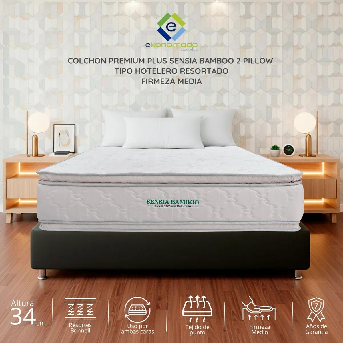 EKONOMODO COLOMBIA - Colchon Doble Sensia Bamboo