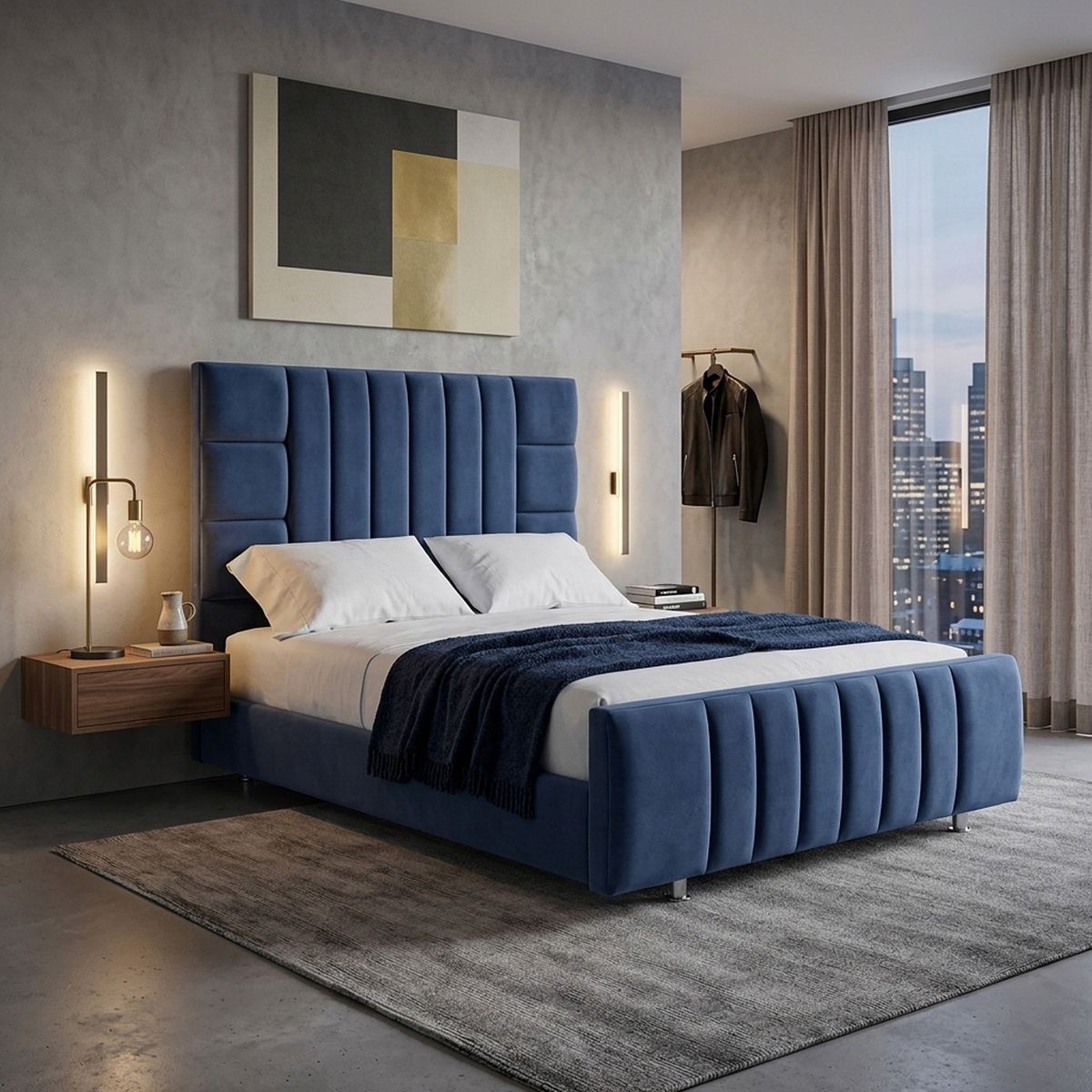 EKONOMODO COLOMBIA - Cama Queen Fiora Azul