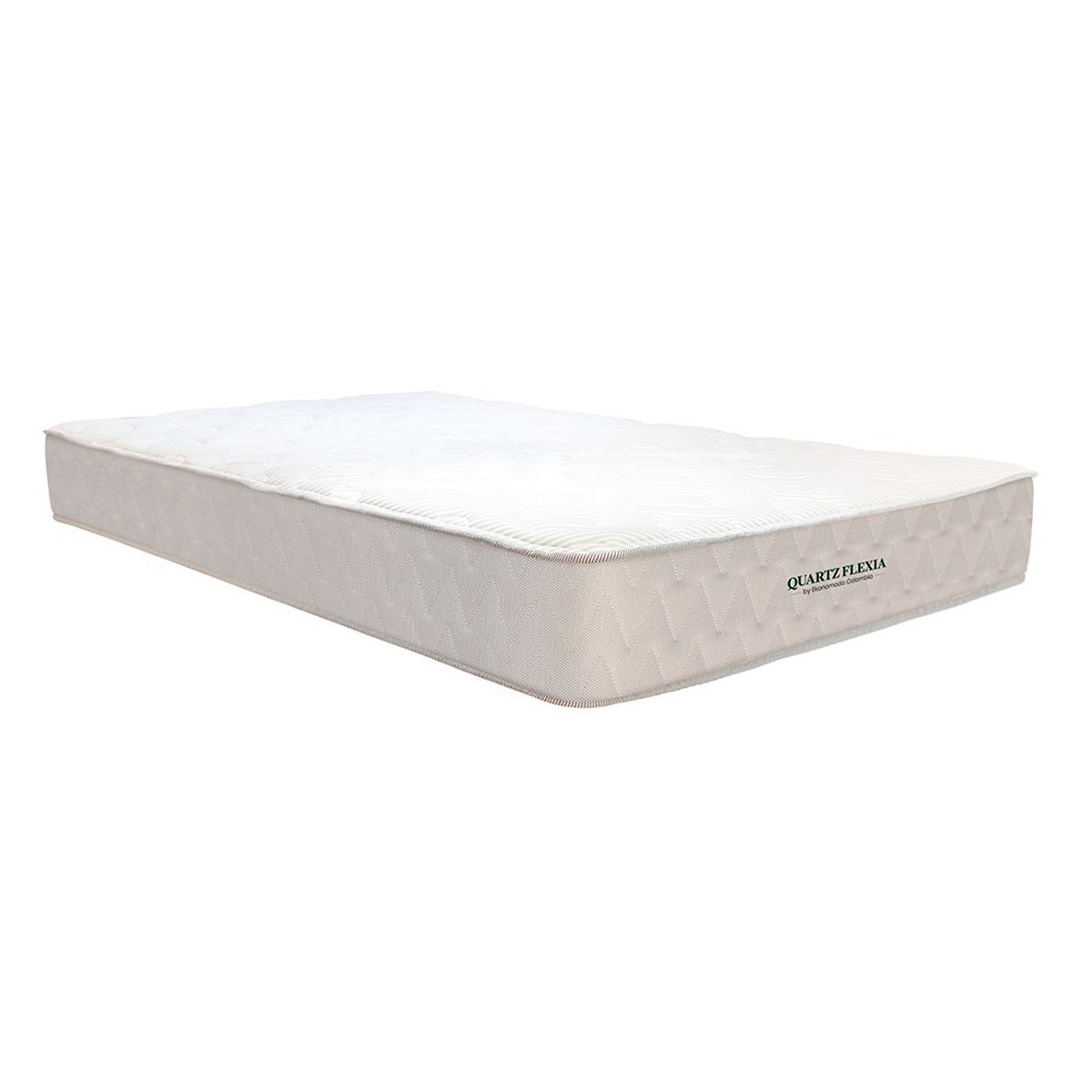EKONOMODO COLOMBIA - Colchon Queen Quartz y Base Cama Gris plata