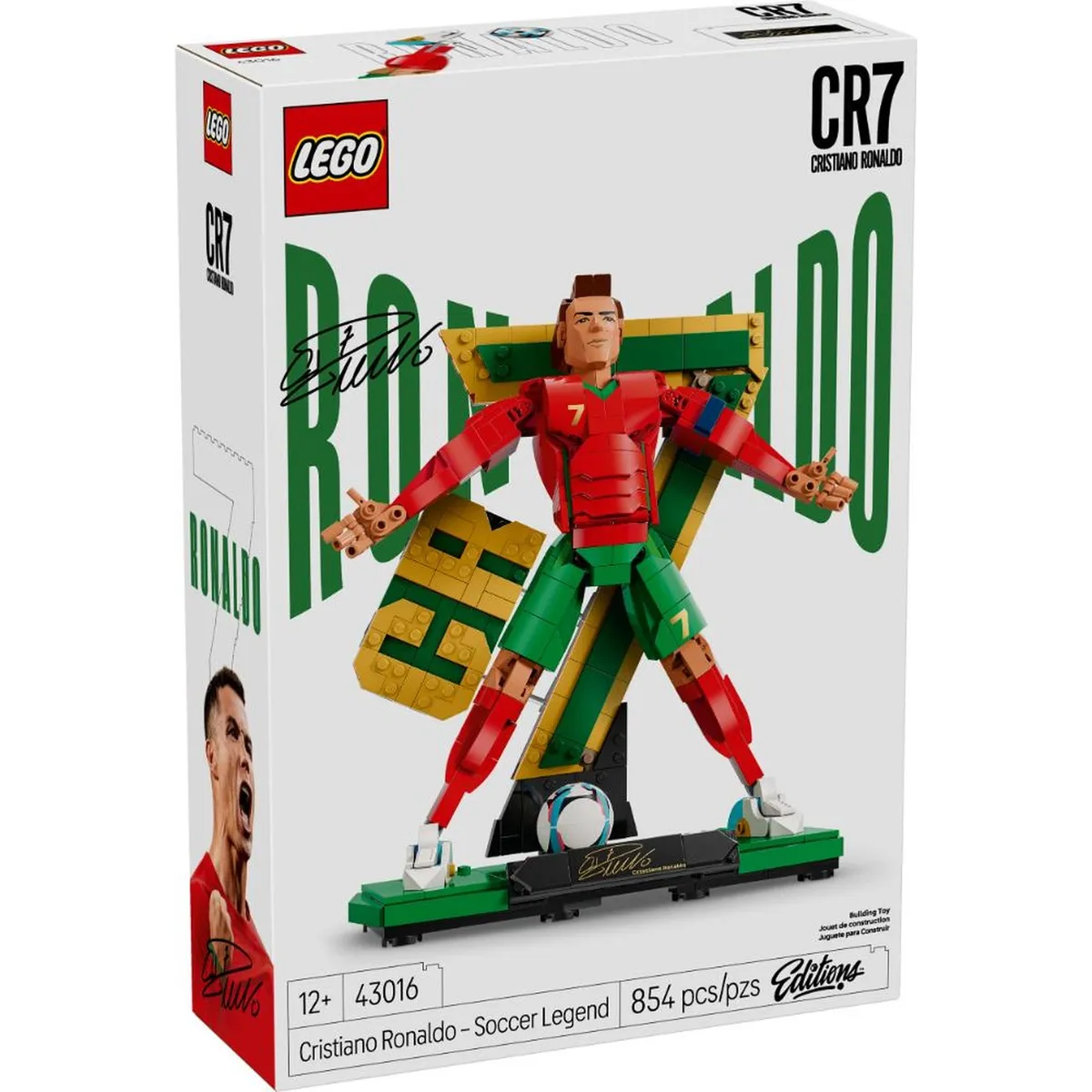 LEGO - Set de Lego Cristiano Ronaldo Leyenda del Fútbol 854 piezas
