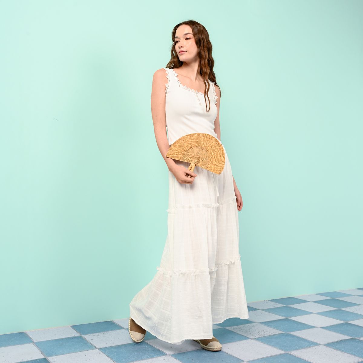 SYBILLA - Falda Maxi Mujer De Algodón Sybilla