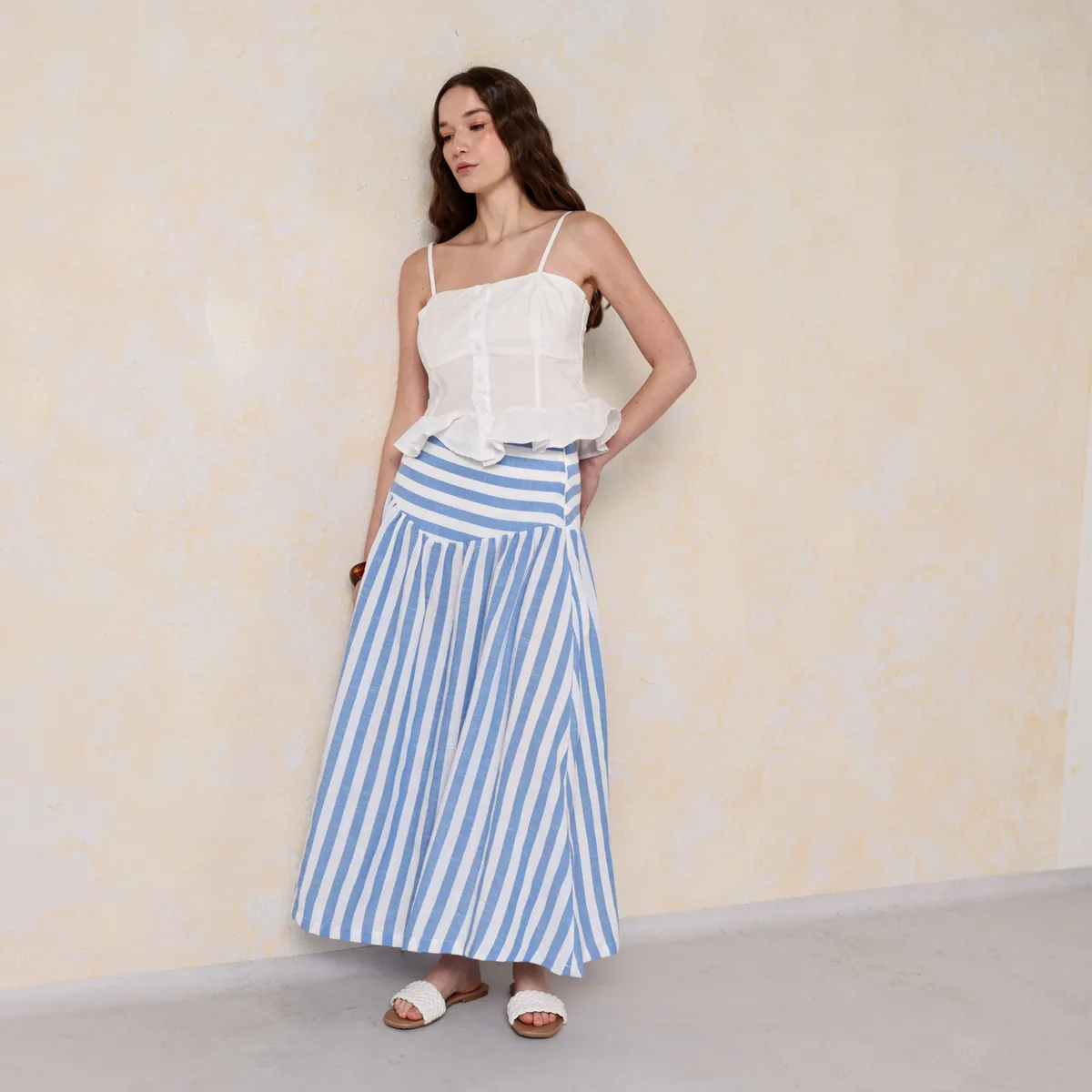 SYBILLA - Falda Maxi Mujer De Algodón Sybilla