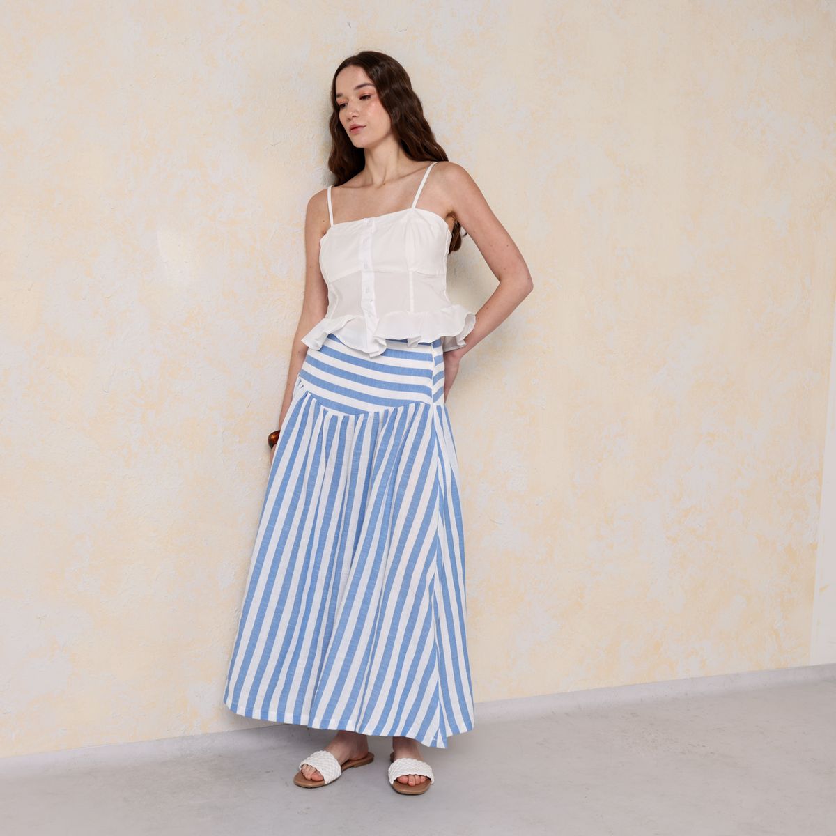 SYBILLA - Falda Maxi Mujer De Algodón Sybilla
