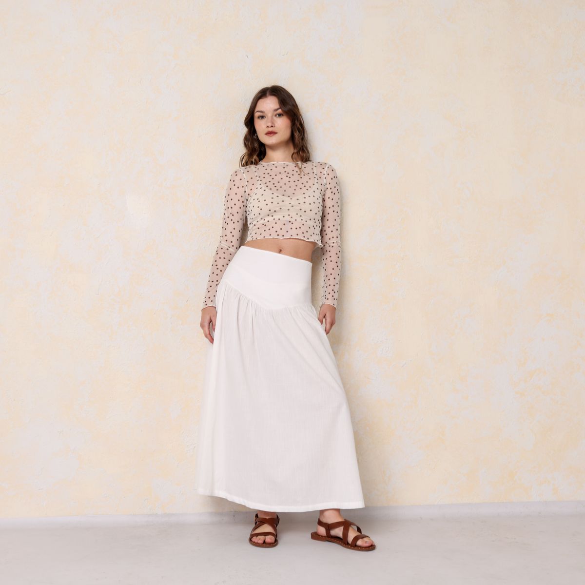 SYBILLA - Falda Maxi Mujer De Algodón Sybilla