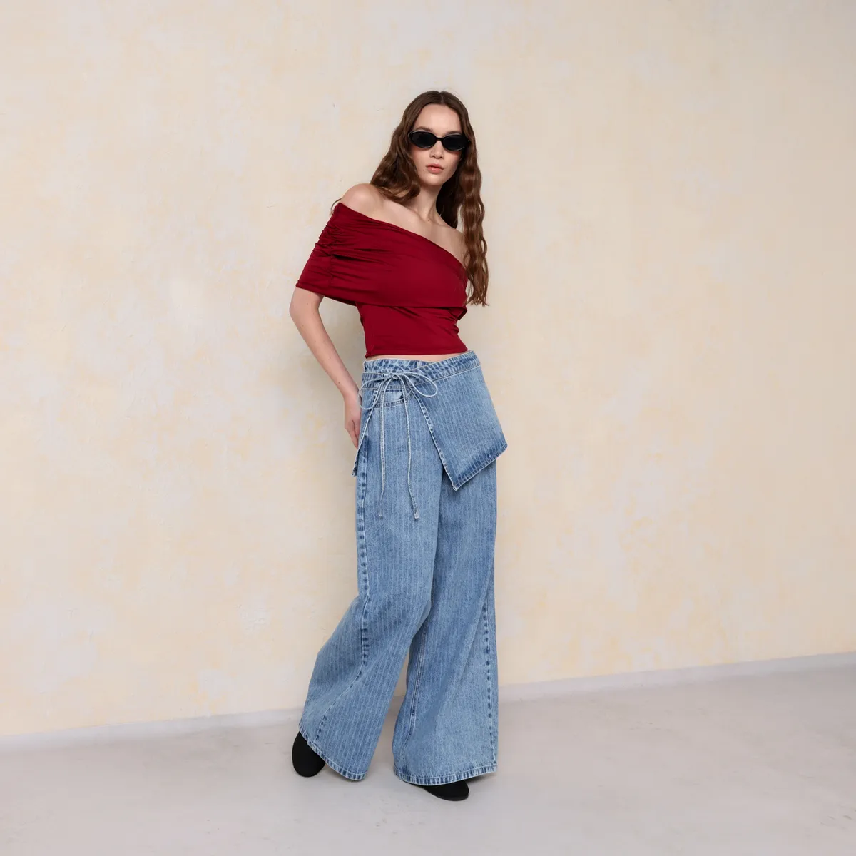 SYBILLA - Jean Wide leg Mujer De Algodón Sybilla