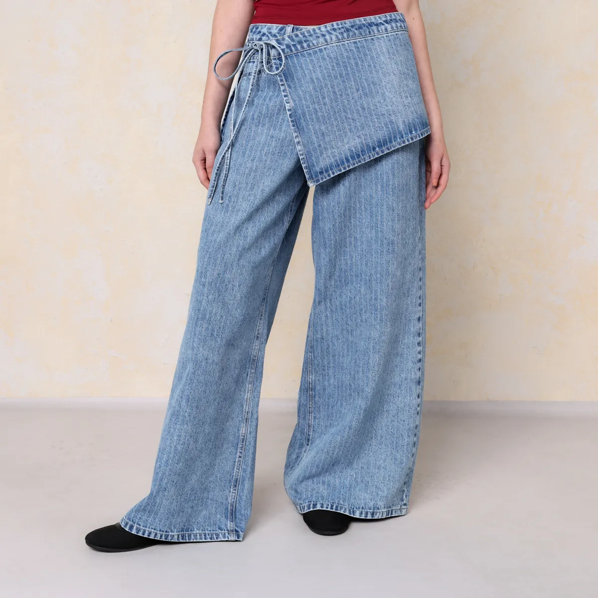 SYBILLA - Jean Wide leg Mujer De Algodón Sybilla
