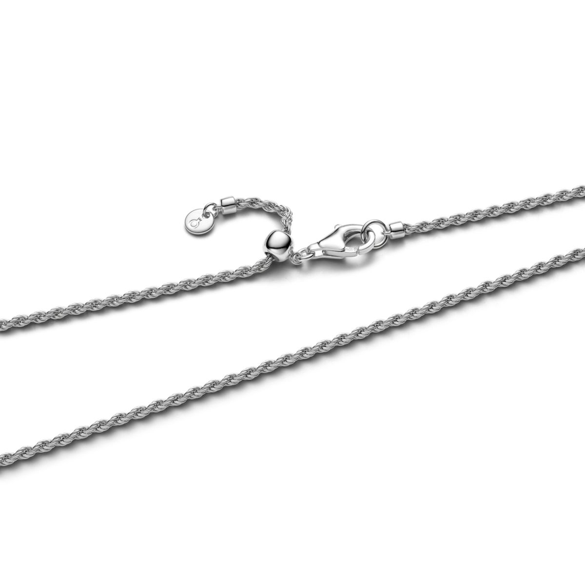 PANDORA - Collar De Cadena De Cuerda Plateado Pandora Plata Esterlina
