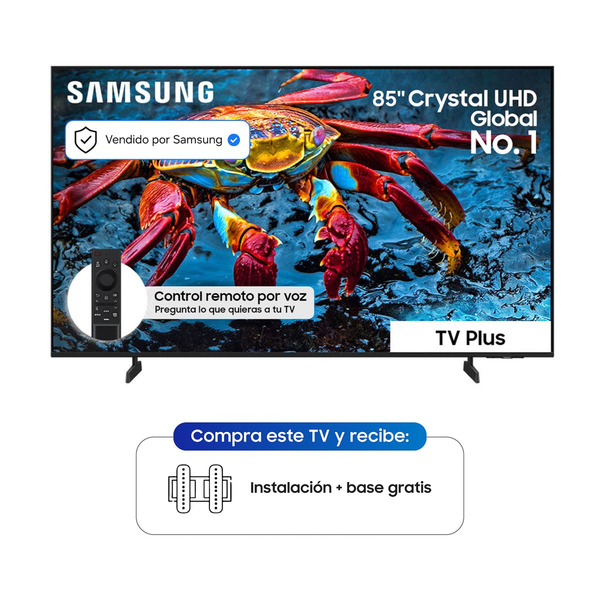 SAMSUNG - Televisor I 85 Pulgadas I 4K I CRYSTAL UHD I UN85U8500HKXZL
