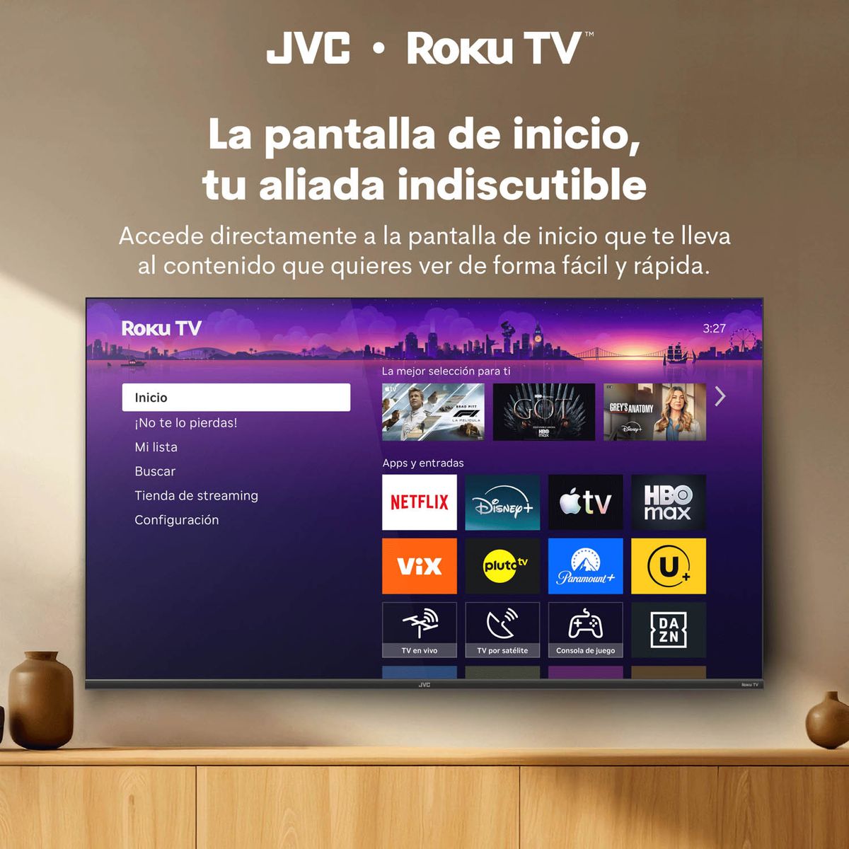 JVC - JVC 40 inch DVBT QLED FHD Roku TV
