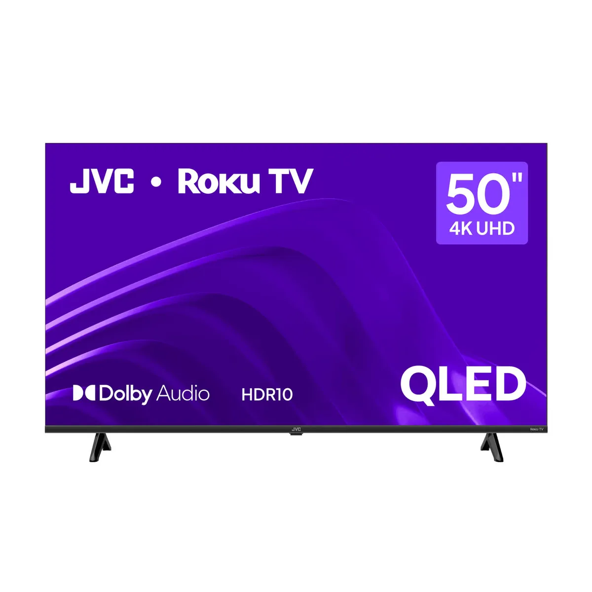 JVC - Televisor JVC 50 pulgadas inch DVBT QLED UHD Roku TV