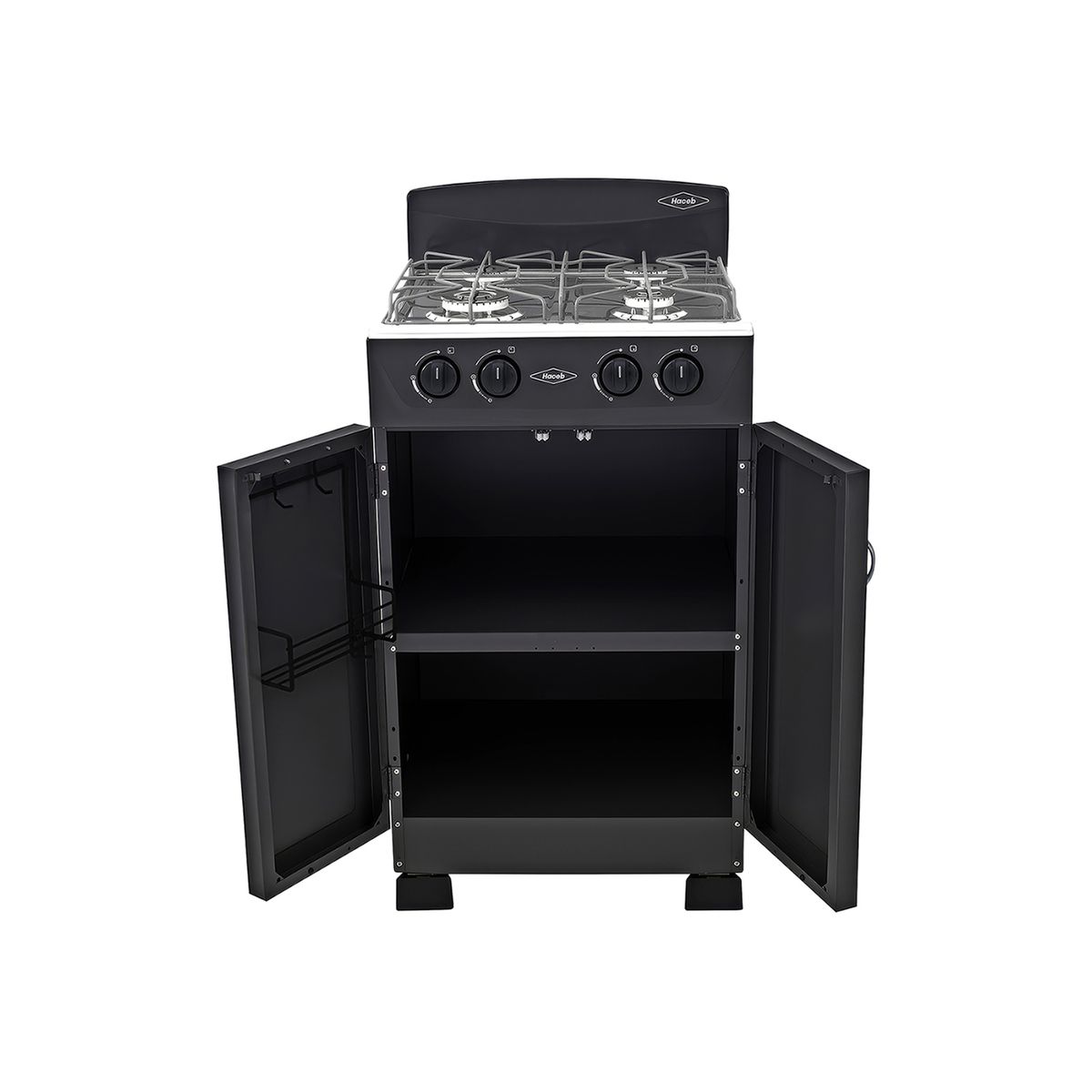 HACEB - Estufa Gabinete torre negra 50 cm gas propano Haceb
