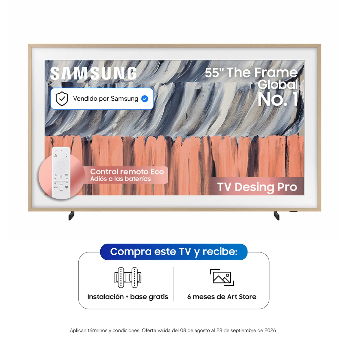 SAMSUNG - Combo Televisor Samsung 55 Pulgadas I 4K I THE FRAME QN55LS03HEK+ MARCO