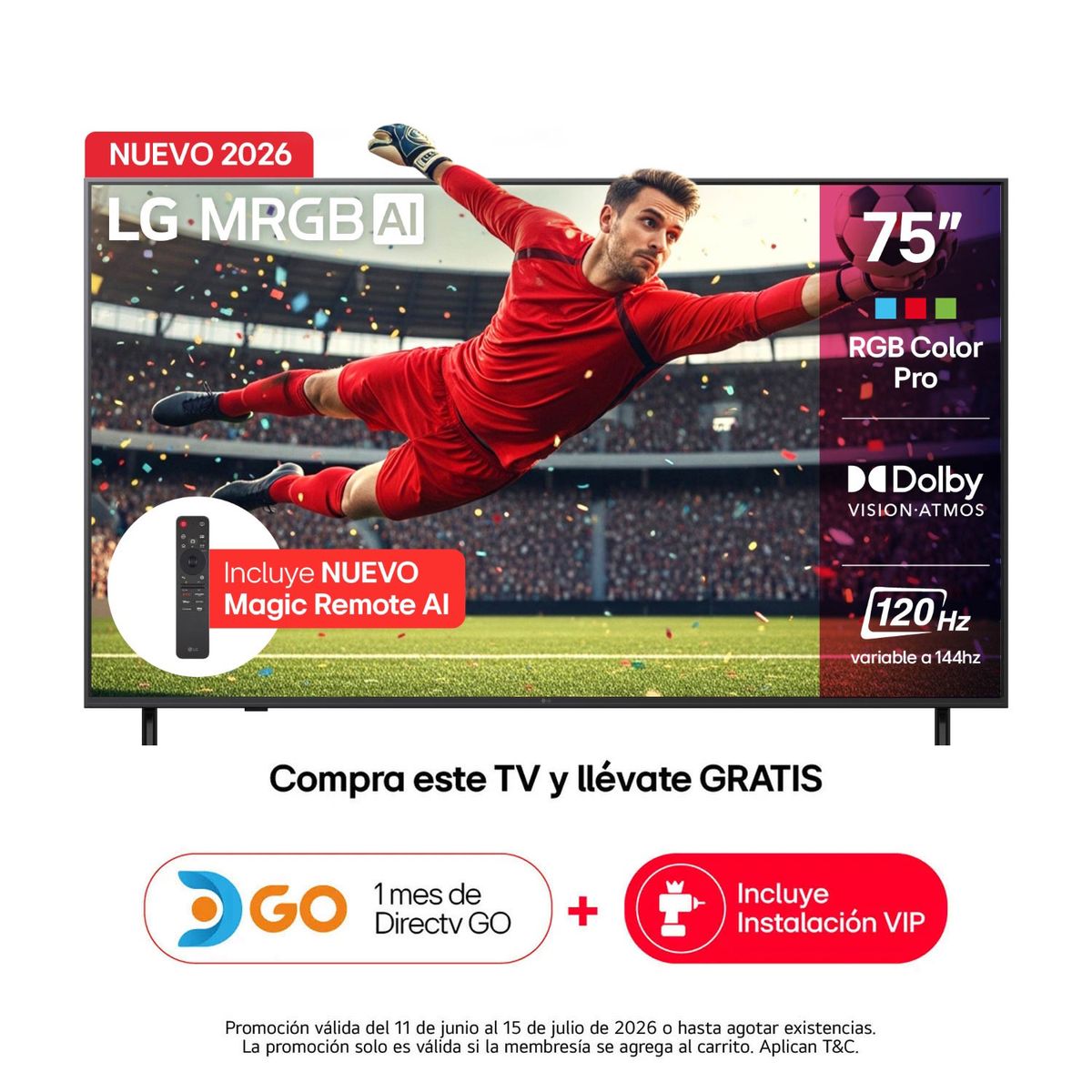 LG - Televisor LG 75 pulgadas|4K UHD MRGB|Dolby Vision Atmos|75MRGB85B|Incluye AI Magic Remote