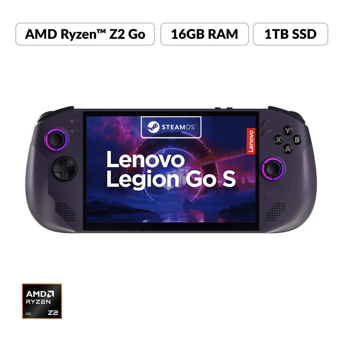 Lenovo - Consola Lenovo Legion Go S | AMD Ryzen Z2 Go | 16GB de RAM | 1TB SSD de Almacenamiento | Windows 11 | Pantalla 8 pulgadas |