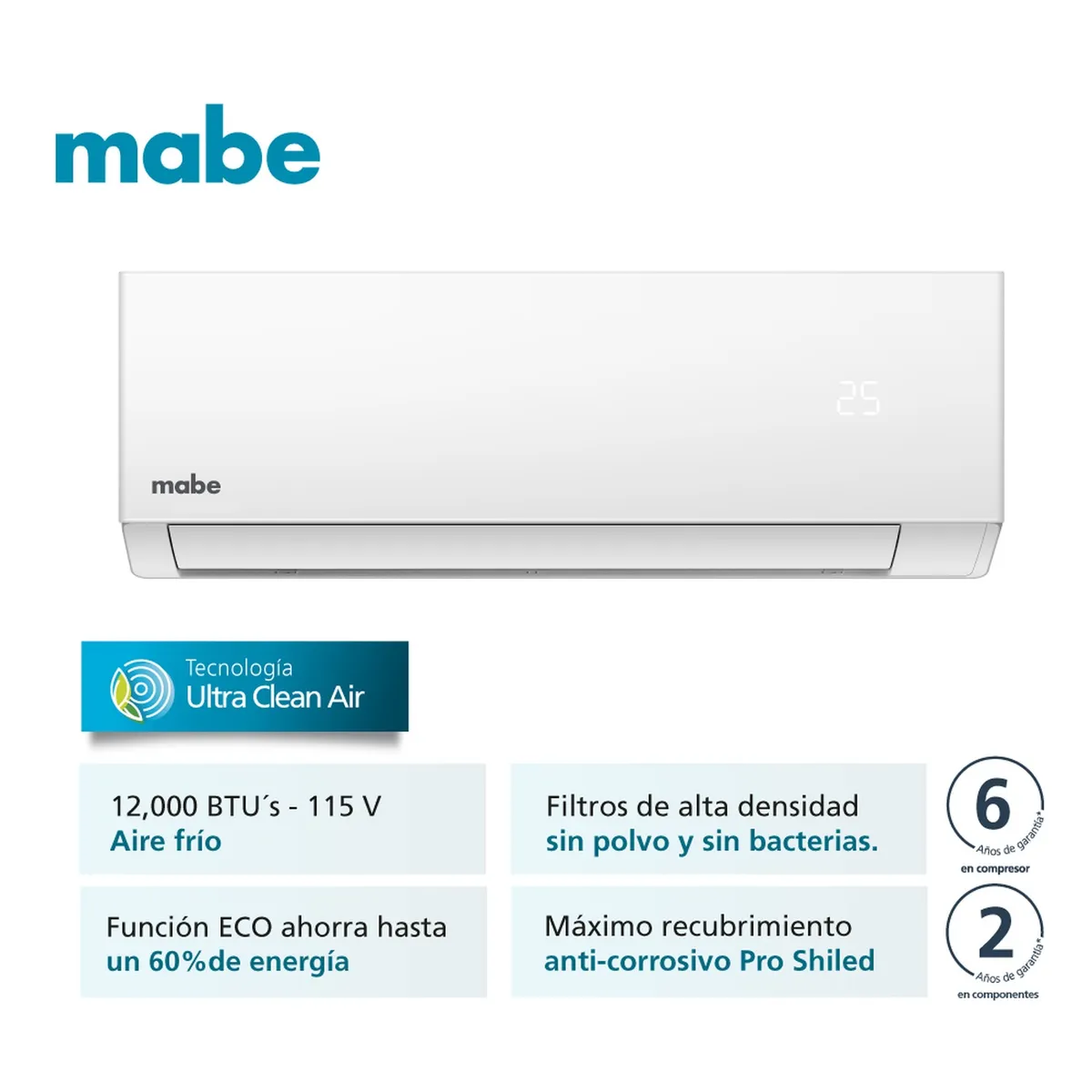 MABE - Aire Acondicionado Tradicional Mabe MMT12CABWCC32EC1