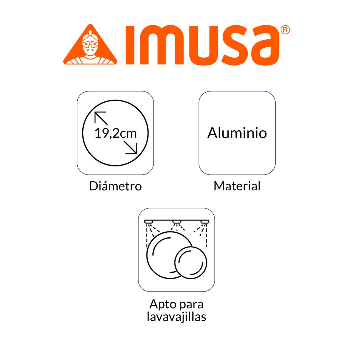 IMUSA - Parrilla para Arepas Imusa Aluminio 19.2 cm