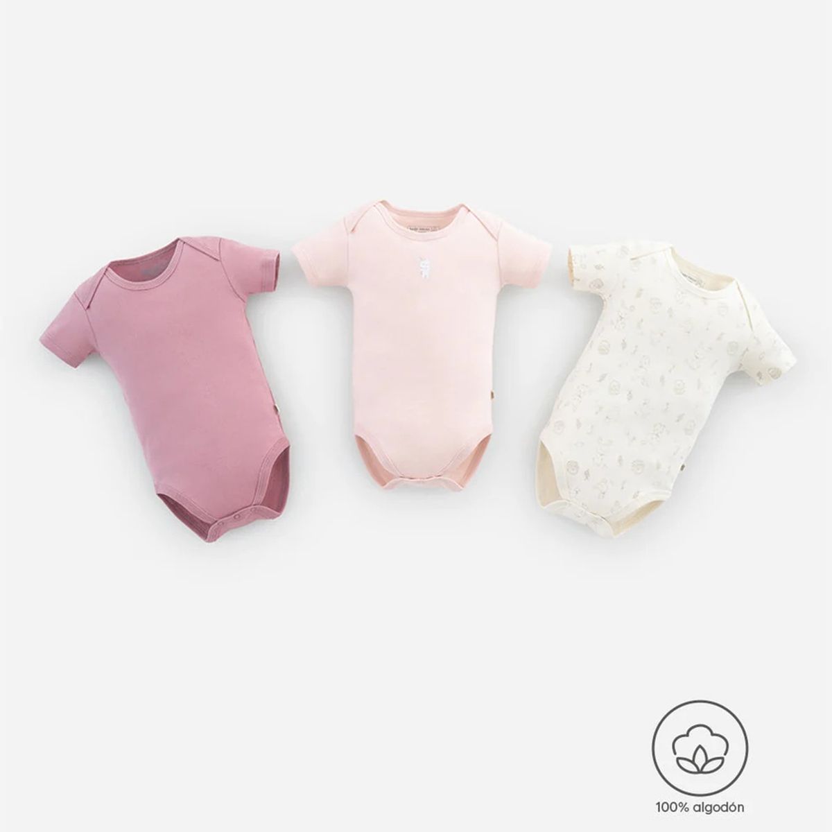BABY FRESH - Body Para Bebé niña Pack de 3 De Unidades De Algodón Baby Fresh
