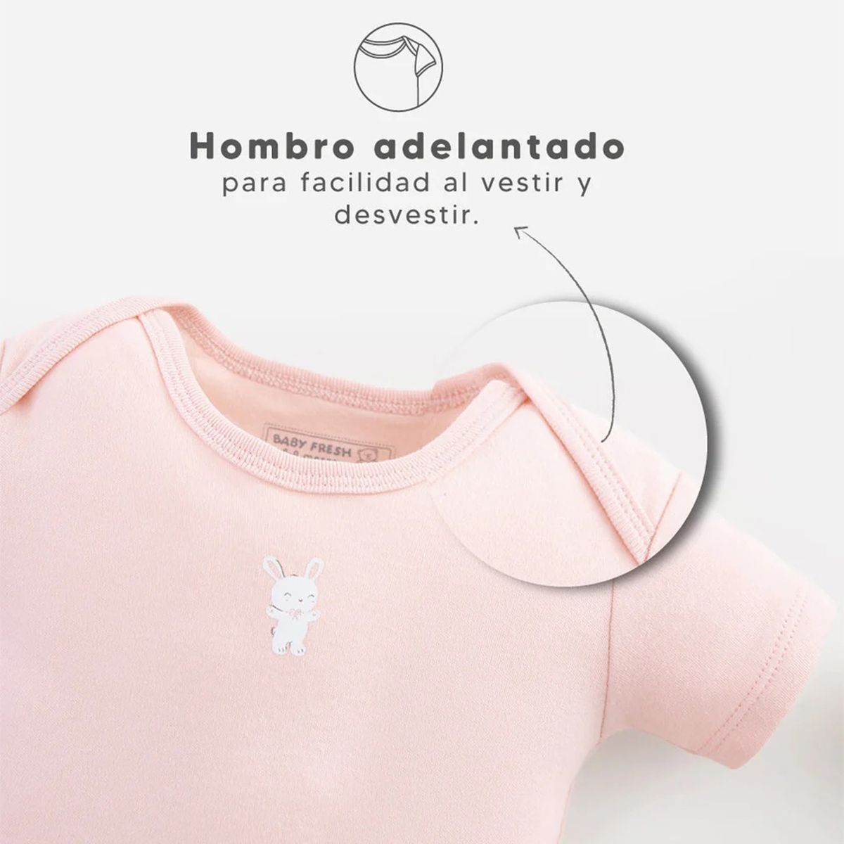 BABY FRESH - Body Para Bebé niña Pack de 3 De Unidades De Algodón Baby Fresh