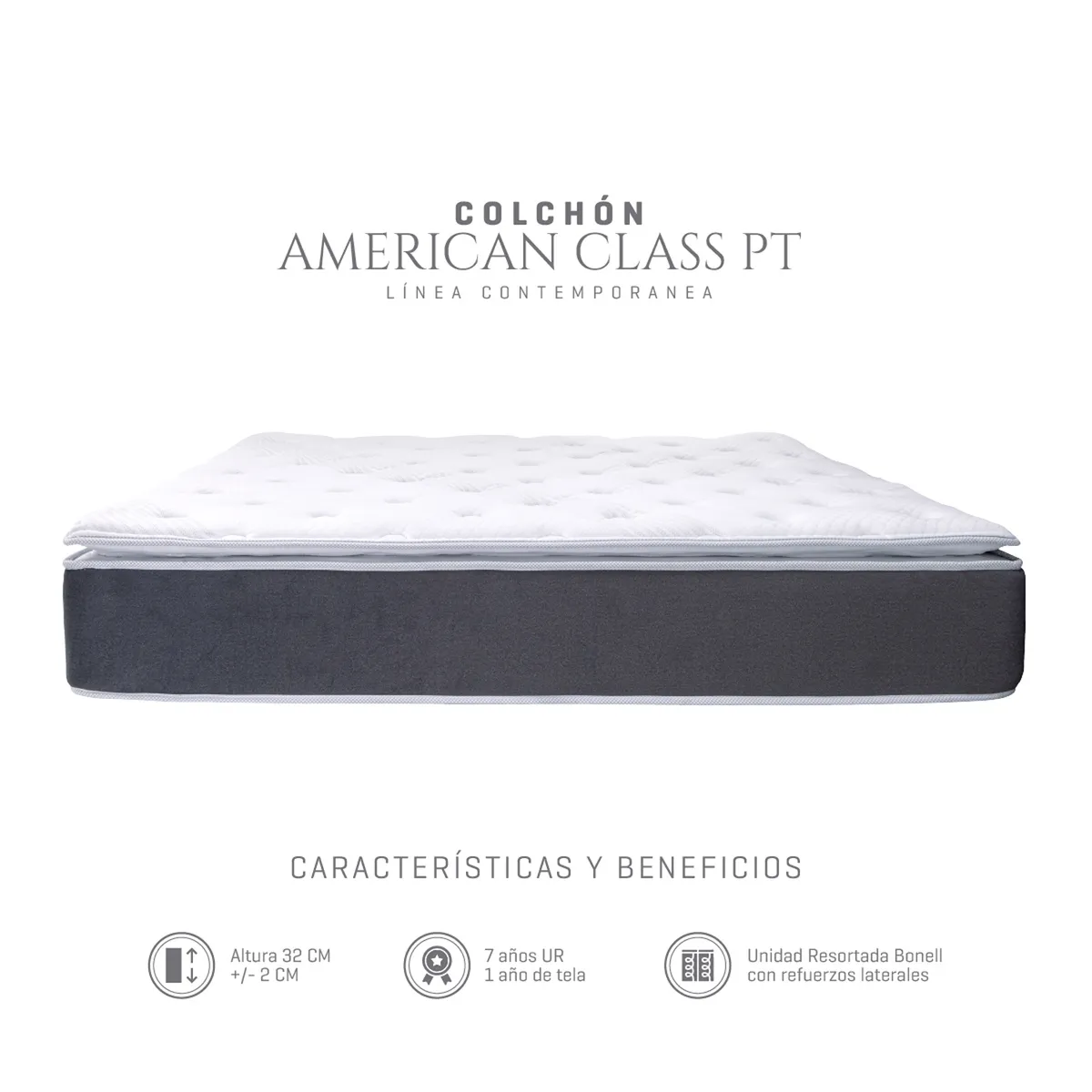AMERICANA DE COLCHONES - Colchón Americana De Colchones Queen Class Pt Nuovo + Protector