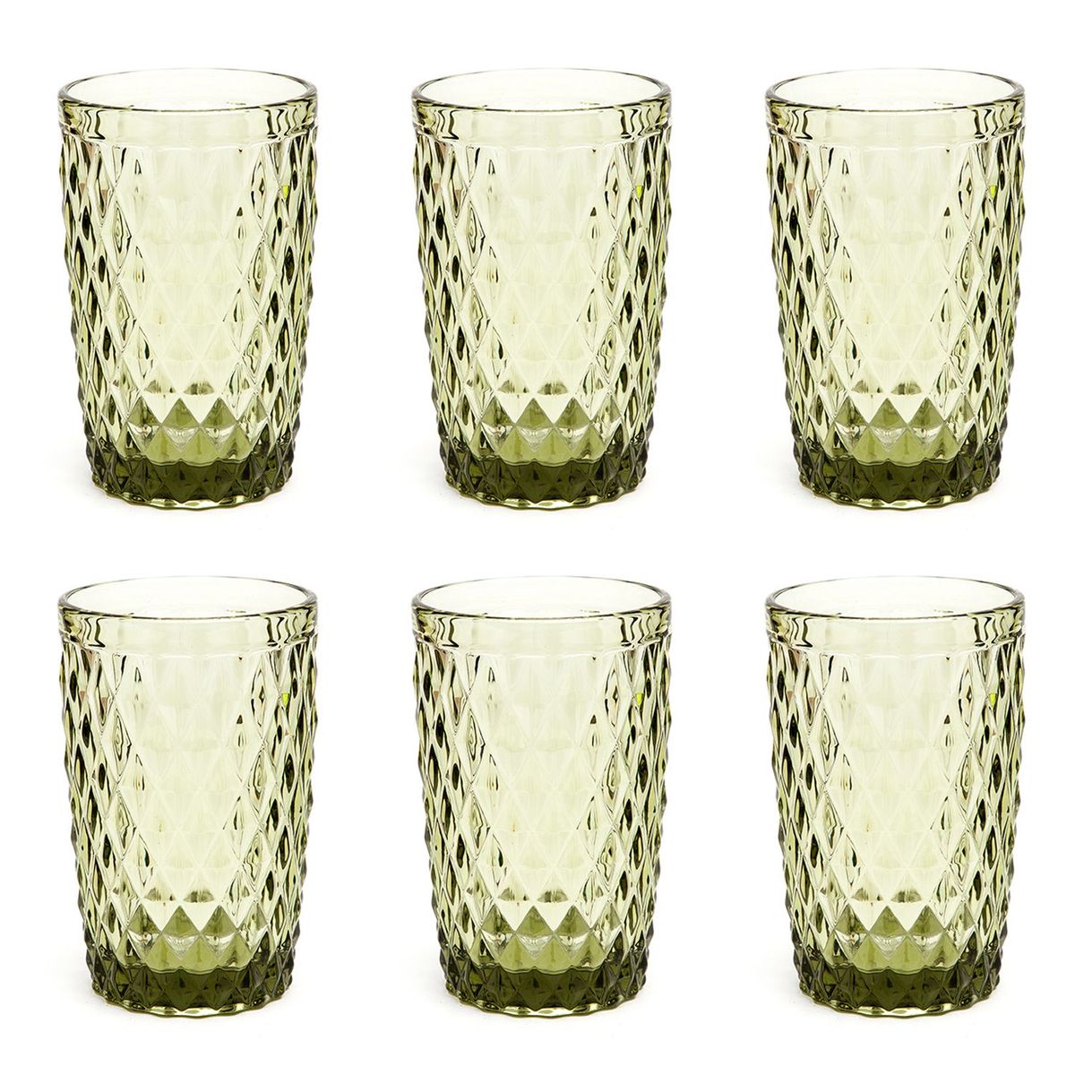 ALUMAR - Vaso Alto Alumar Vidrio 6 Piezas 12 Oz