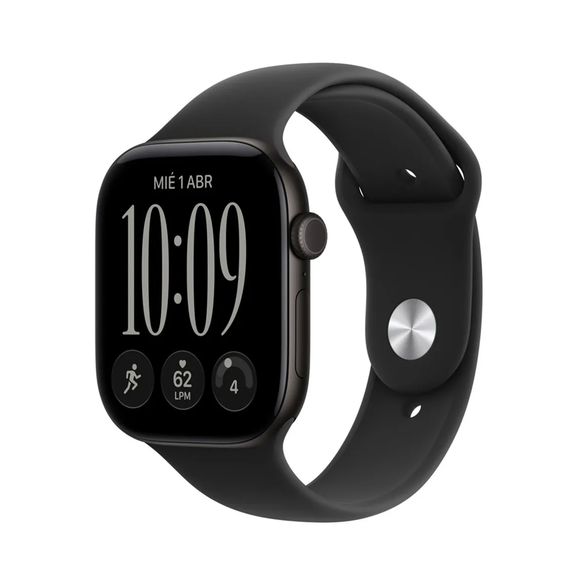 APPLE - Apple Watch Serie 12 | 46 mm | Gps Caja de aluminio en negro|correa deportiva negro 