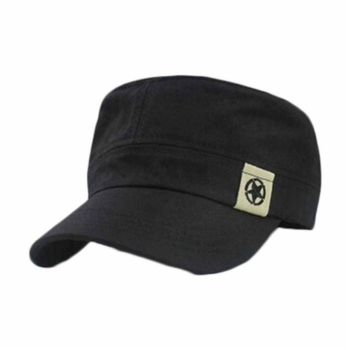 GENERICO - Gorra plana estilo militar negro