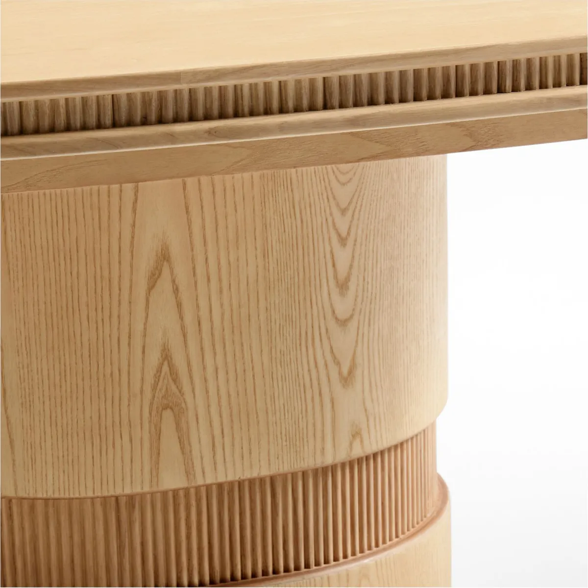 CRATE & BARREL - Base para Mesa de comedor Roseau Extensible 6 puestos en Madera de Fresno (No incluye Top para Mesa de comedor)