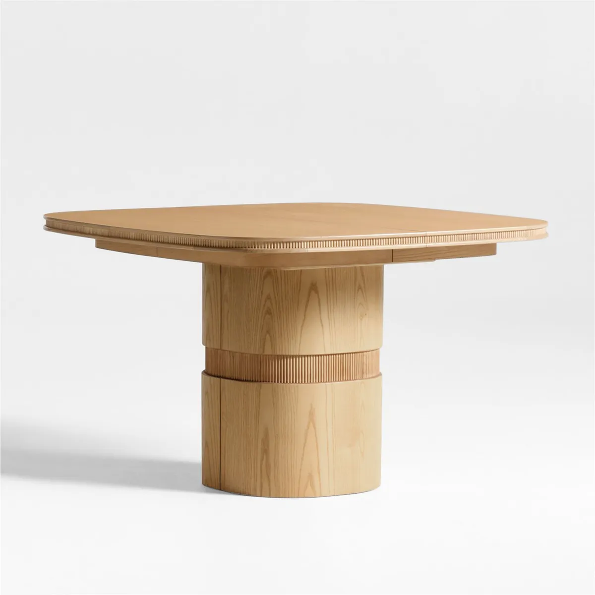 CRATE & BARREL - Base para Mesa de comedor Roseau Extensible 6 puestos en Madera de Fresno (No incluye Top para Mesa de comedor)