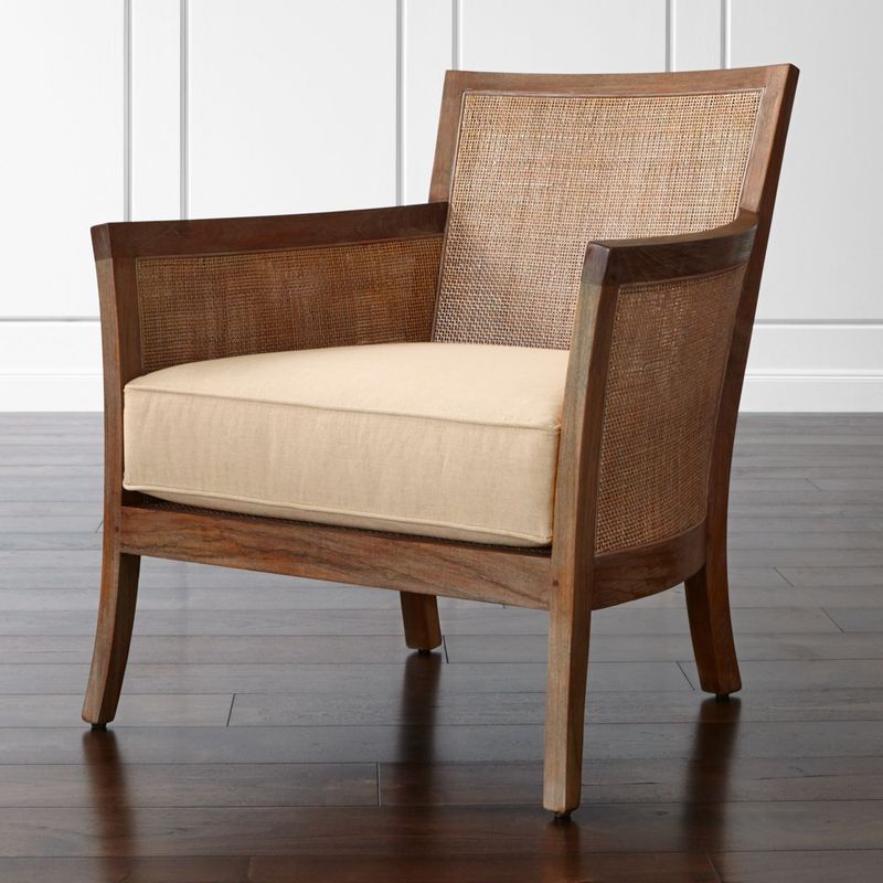 CRATE & BARREL - Poltrona Blake café sin cojín P1