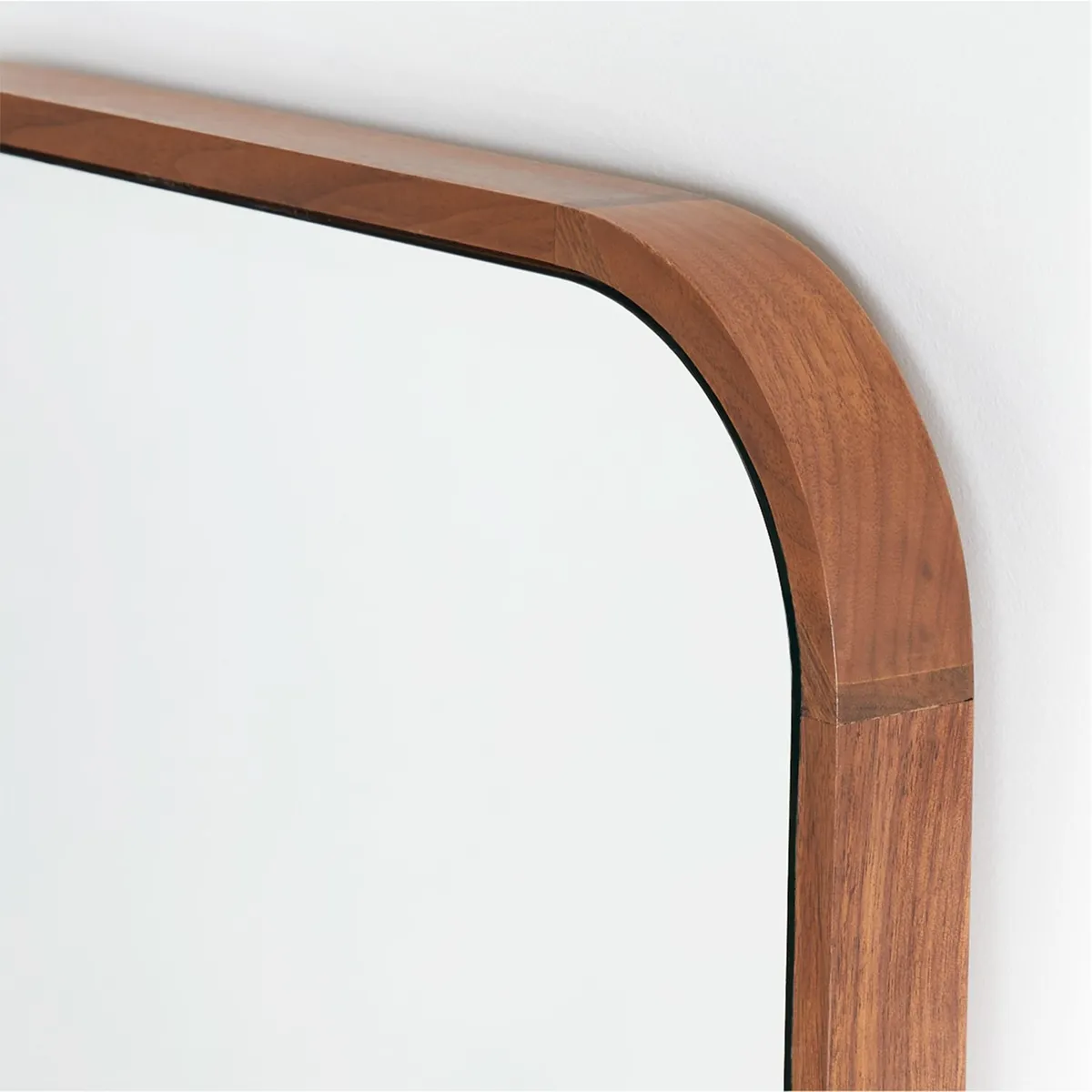 CRATE & BARREL - Espejo de piso Edge Walnut Rectangular 163 cm x 46 cm